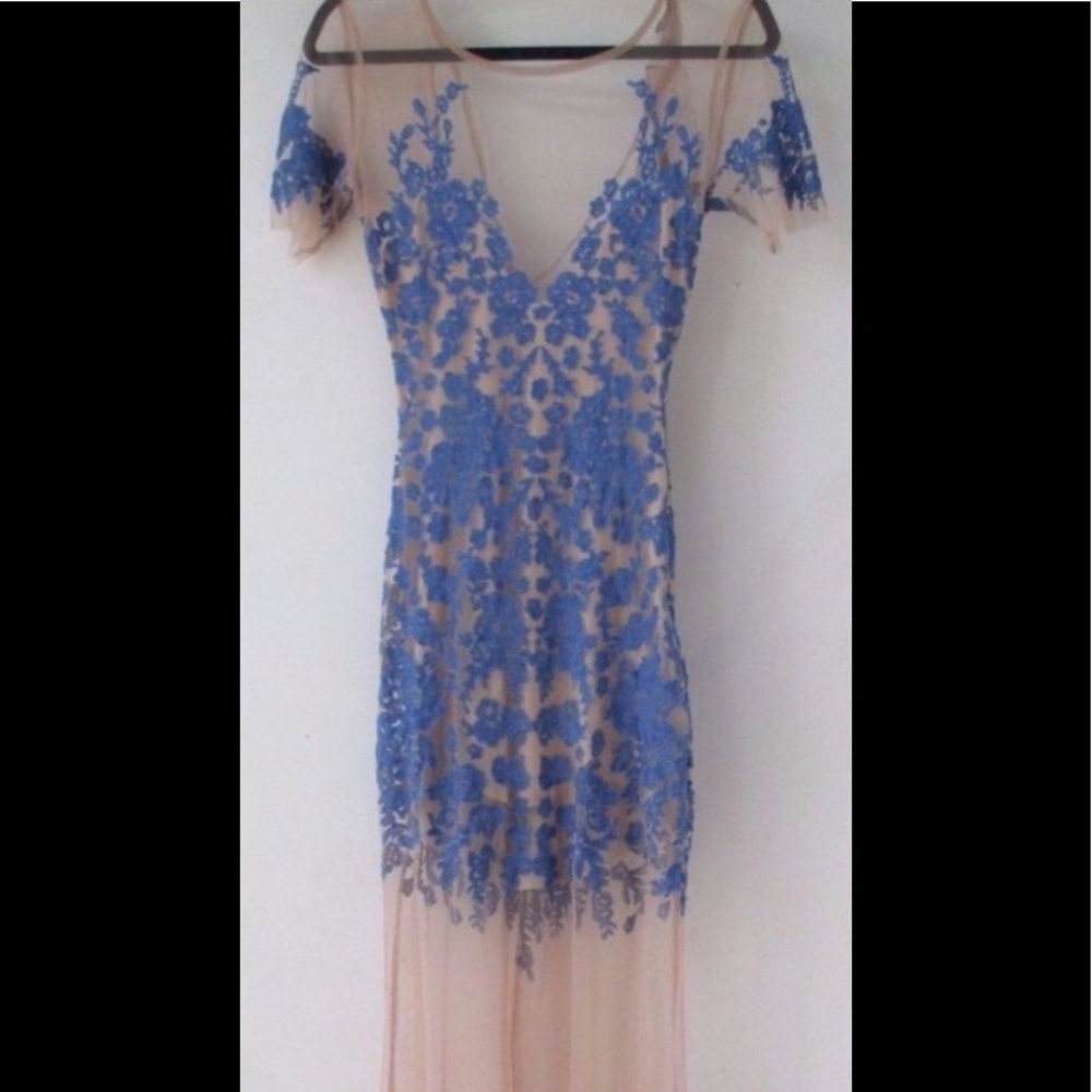 For love lemons luau periwinkle blue maxi lace - Picture 3 of 5